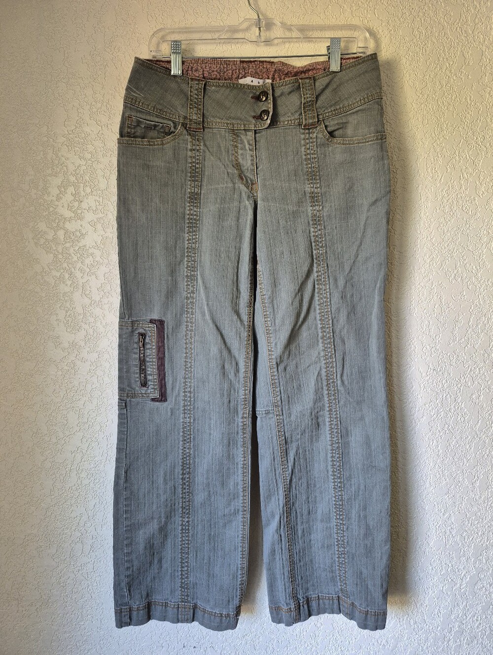 CAbi Y2k Vintage Wide Leg Cargo Pants Womens Size 8 - Picture 5 of 9